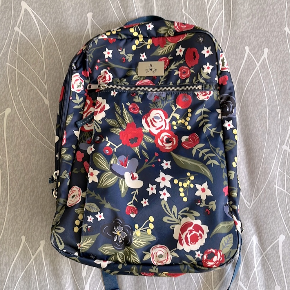 Ju-Ju-Be Floral Baby Bag - Navy and Red